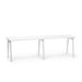 White L-shaped modern office desk isolated on a white background. (White-47&quot;)