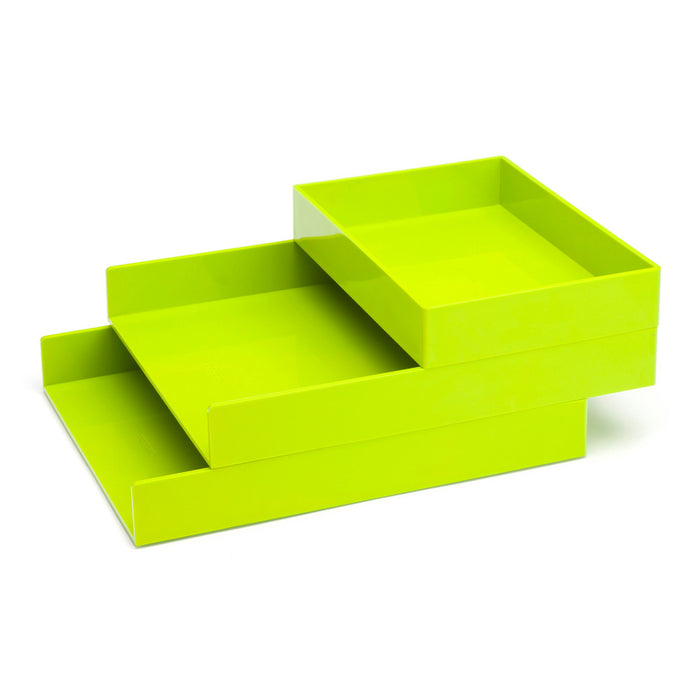 Bright green open shoe box on white background (Lime Green)