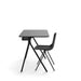 Modern black office desk and chair on a white background. (Black)