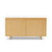 Wooden cabinet with two doors on a white background (Natural Ash)