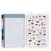Colorful sticker-decorated planner with tabs on a white background. (Dark Gray)