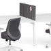 Modern office desk with partition and ergonomic chair (Dark Gray-47&quot;)
