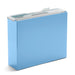 Blue file folder with documents isolated on a white background. (Sky)