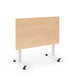 Mobile wooden partition on white casters against a white background. (Natural Oak-47&quot;)