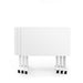 White modern piano with casters on white background (White-47&quot;)