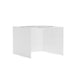 White trifold display board on a white background (White-Private-White Panel)