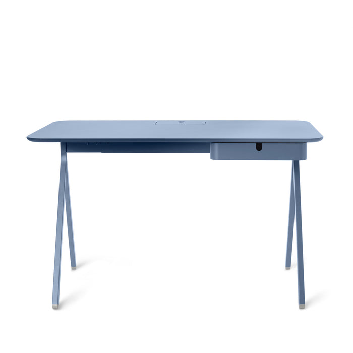 Modern blue desk with drawers on a white background (Sky)