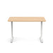 Modern wooden desk with white legs on a white background (Natural Oak-48&quot;)