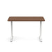 Modern wooden desk with white legs on white background. (Walnut-48&quot;)