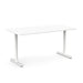 White modern office desk with metal legs on a white background. (White-60&quot;)