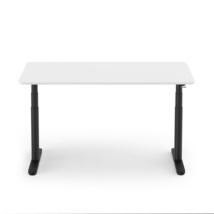 White modern adjustable standing desk isolated on a white background. (White-60&quot;)