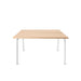 Modern light wood table with white legs on a white background (Natural Oak-47&quot;)