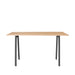 Modern wooden desk with black metal legs on a white background. (Natural Oak-72&quot; x 36&quot;)