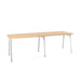 Modern light wood table with white legs on a white background. (Natural Oak-47&quot;)