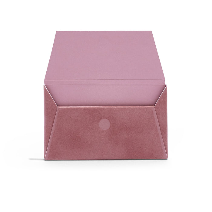 Pale pink elegant gift box on a white background. (Dusty Rose)