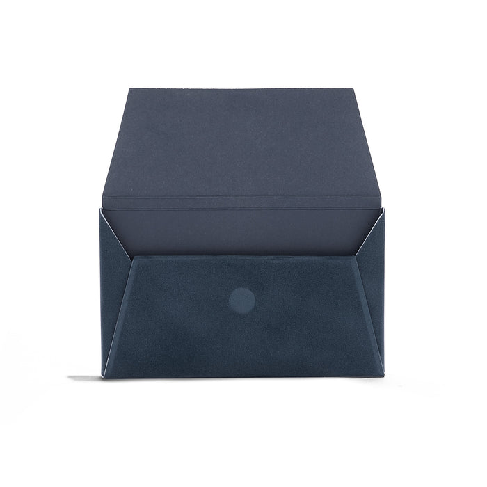 Navy blue elegant gift box on a white background. (Storm)
