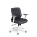 Ergonomic office chair with adjustable armrests on white background (Dark Gray-Mid Back)