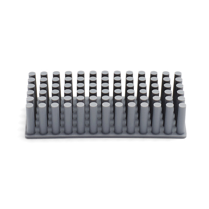 Gray plastic hair comb isolated on white background. (Dark Gray)