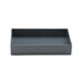 Black rectangular desk organizer tray isolated on white background. (Dark Gray)