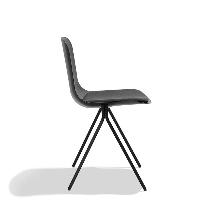 Modern black designer chair on a white background. (Black)