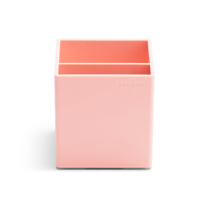 Pink Poppin desk organizer on white background (Blush)
