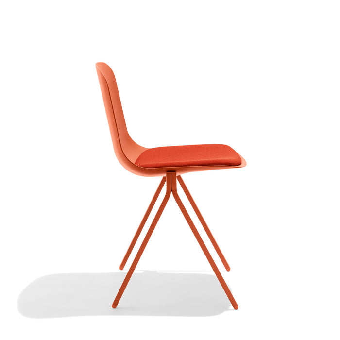 Orange modern designer chair on white background (Brick)