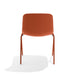 Modern orange chair with metal legs on a white background. (Brick)