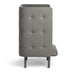 Gray tufted high-back dining chair on a white background (Brick-Gray)(Dark Blue-Gray)(Dark Gray-Gray)(Gray-Gray)
