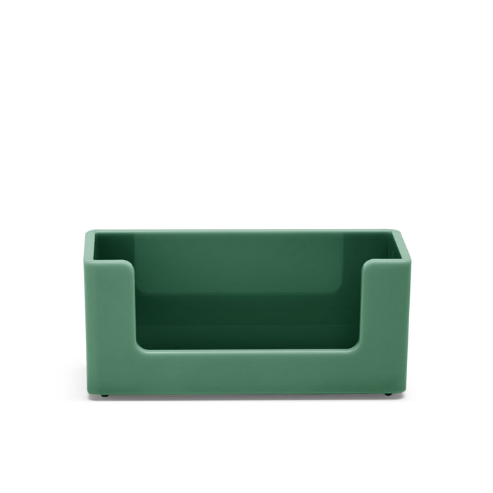 Green modern rectangular planter box isolated on white background. (Sage)