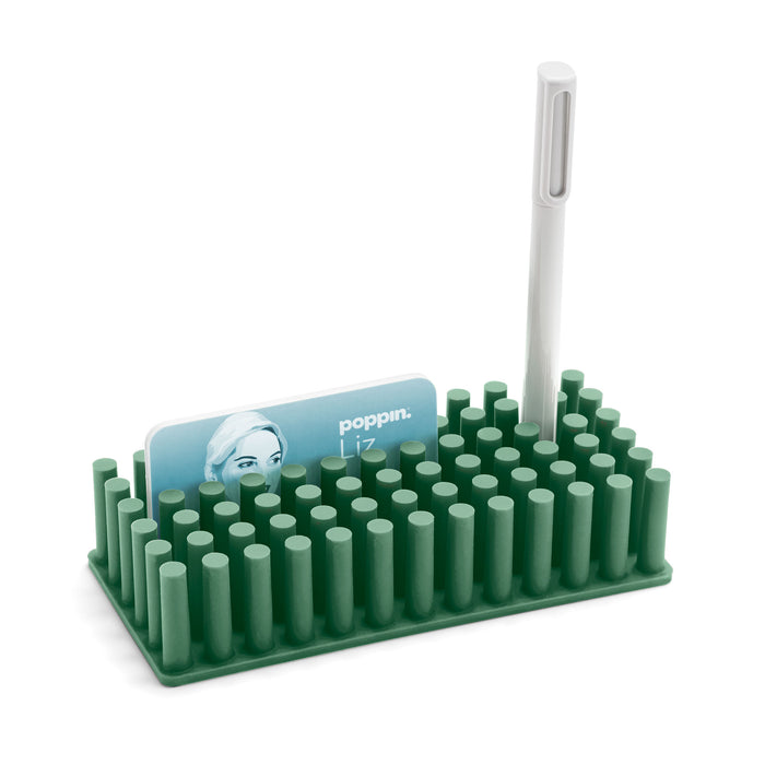Green Poppin Pen Holder with White Pens on White Background (Sage)