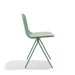 Minimalist green chair with beige seat cushion on a white background. (Sage)
