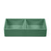 Green Poppin desk organizer with dual compartments on white background. (Sage)