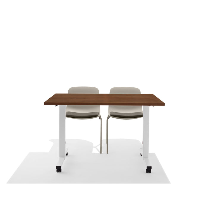 Modern office table with chairs on white background (Warm Gray)