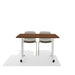 Modern office table with chairs on white background (Warm Gray)