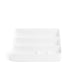 White desk organizer with multiple compartments on a white background. (White)