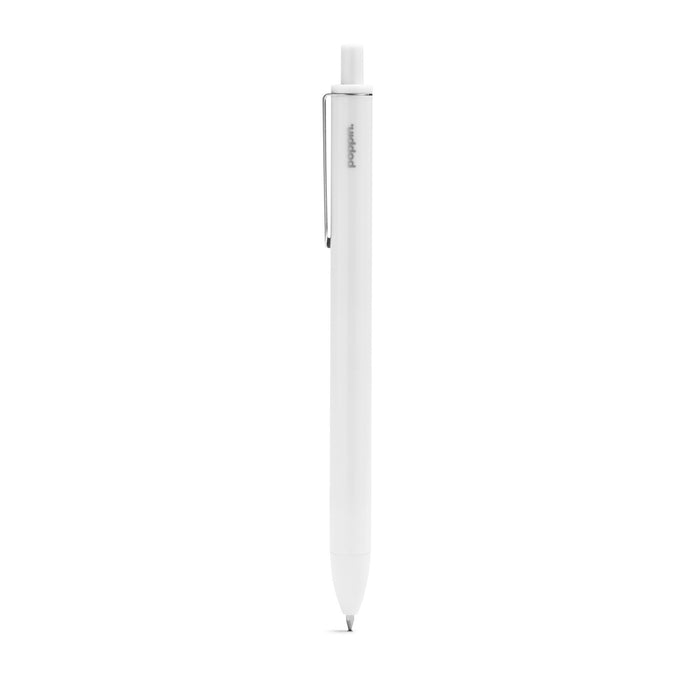 White modern stylus pen isolated on a white background. (White-Black)