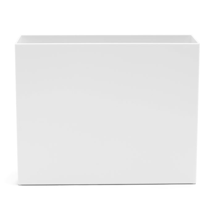 Blank white product box on a white background (White)