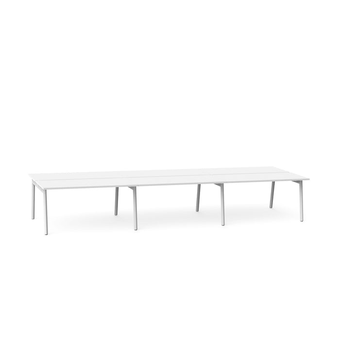 White modular office table on a white background (White-57&quot;)