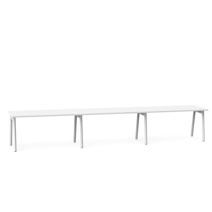 White modular office table with clean design isolated on a white background. (White-57&quot;)