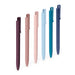 Set of colorful stylus pens isolated on white background 