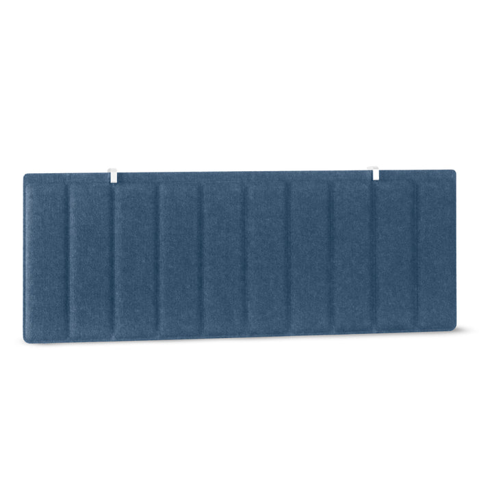 Blue upholstered wall-mounted headboard on a white background. (Dark Blue-47&quot;)