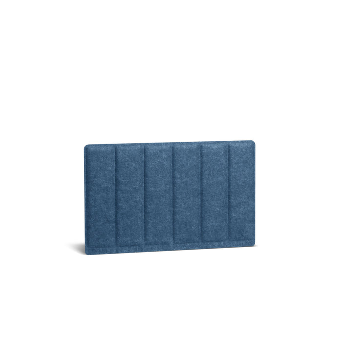 Blue upholstered headboard isolated on white background. (Dark Blue-28&quot;)