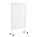 White mobile whiteboard on wheels with a clean surface and a sleek frame design. (White)