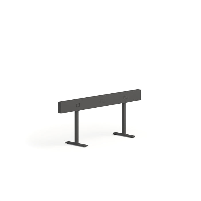 Modern minimalist black bench isolated on white background (Charcoal-60&quot;)