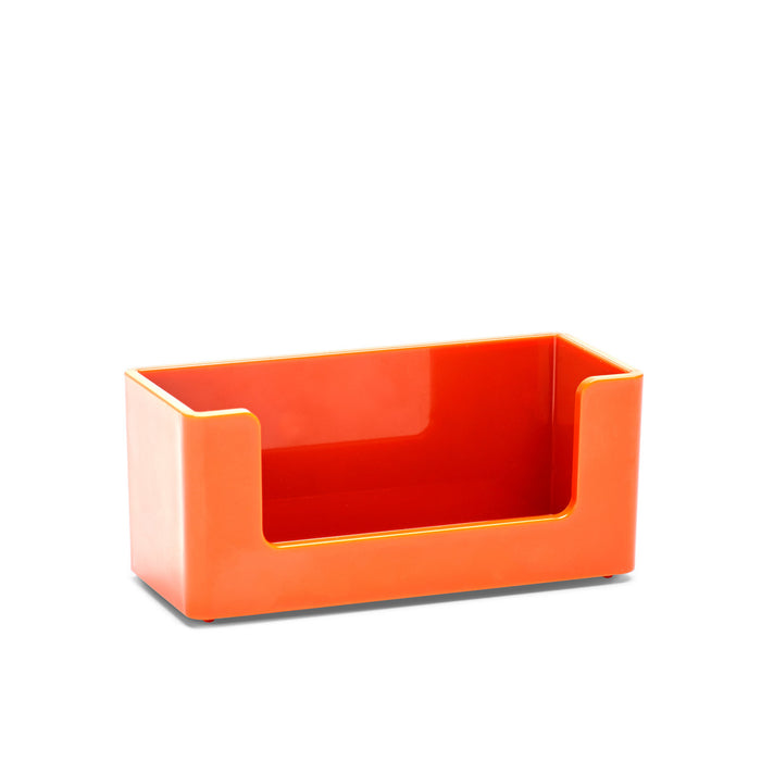 Orange desk organizer tray isolated on white background (Orange)