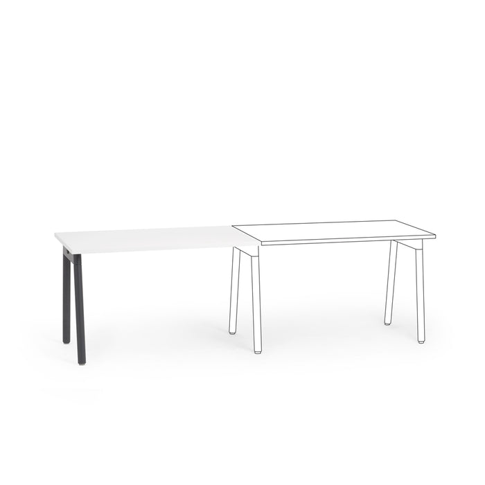 Modern white office desks isolated on white background (White-47&quot;)