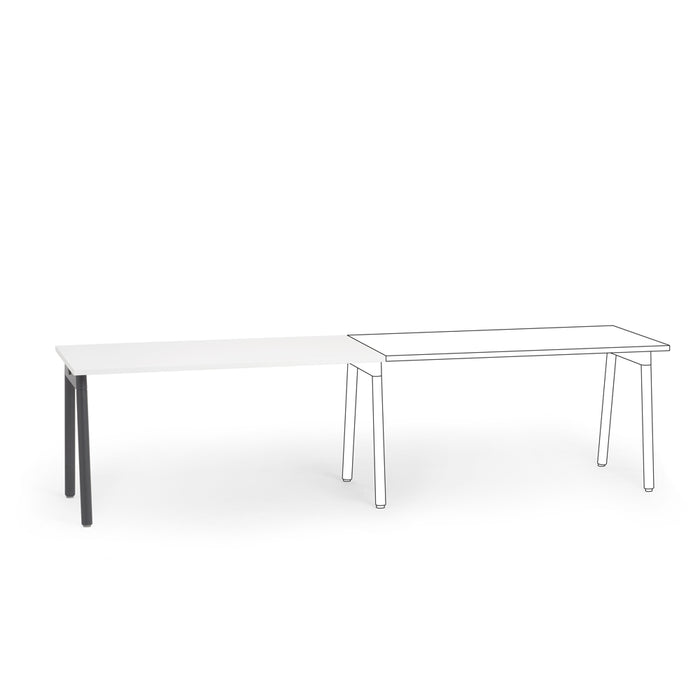 Modern L-shaped office desk on white background (White-57&quot;)