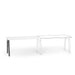 Modern L-shaped office desk on white background (White-57&quot;)