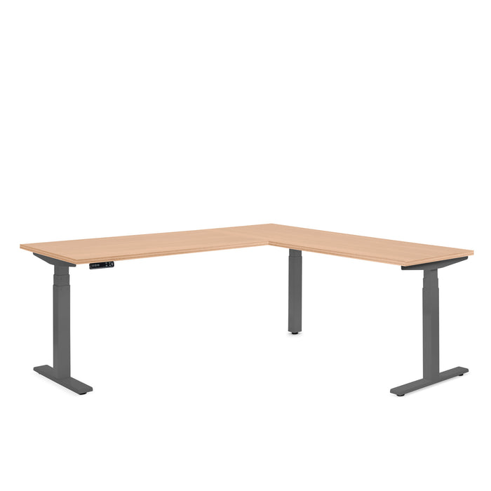 Series L Corner Desk with Charcoal Legs, Right Handed