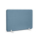Blue freestanding desk privacy panel with white stands on a white background. (Slate Blue-27&quot;)